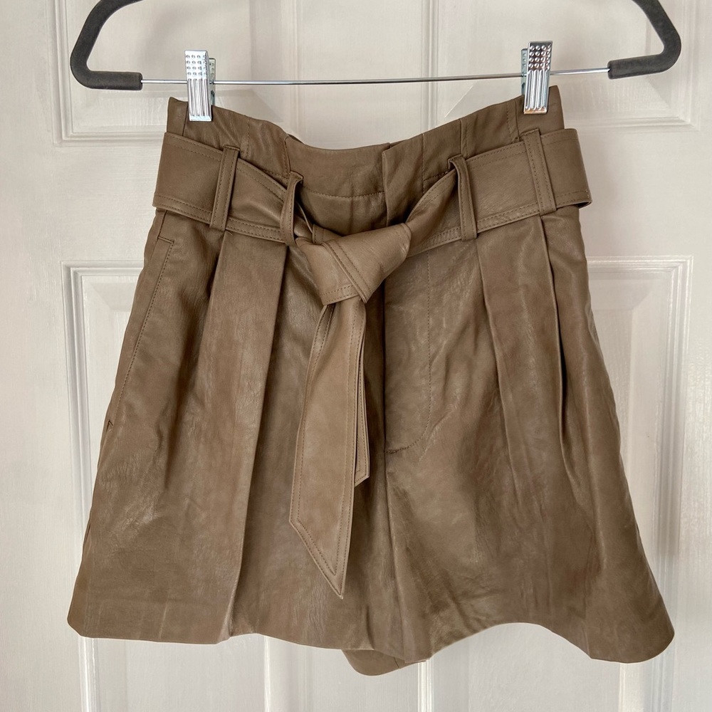 Zara Faux Leather Shorts